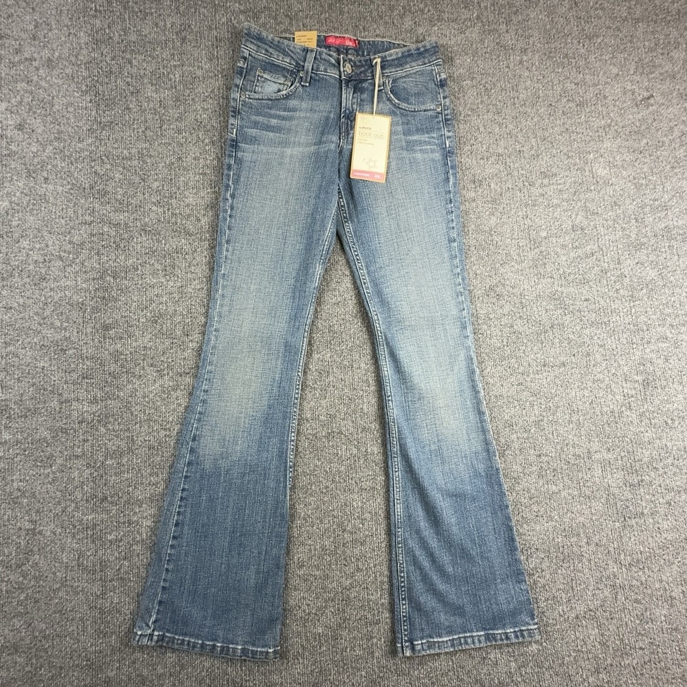 Y2K Levi's 518 Superlow Bootcut Jeans Juniors 3 Medium Blue Low Rise Stretch